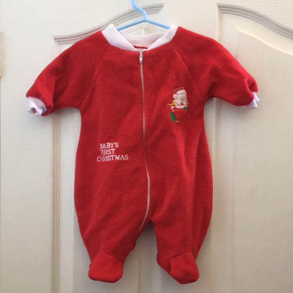 Final Markdown Infants Basic Edition Baby’s First Christmas” One-Piece (0-3 Mos)